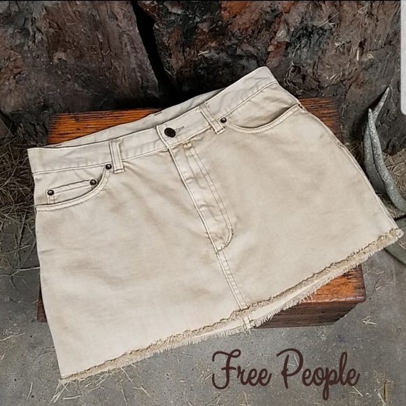 Free People Dresses & Skirts - Free people denim mini skirt